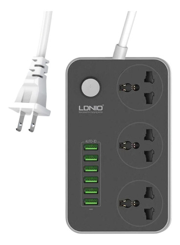 Toma Corriente Dlnio 6 Entradas Usb 3 Puertos 250 V