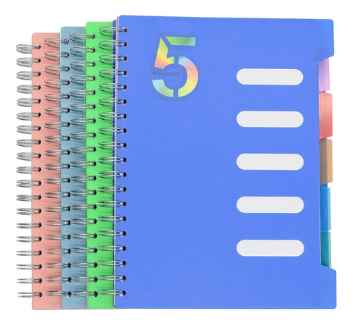 Cuaderno De 5 Materias, 4 Unidades