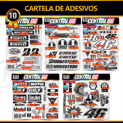 Cartela 154 Adesivos Chevrolet D-60 Preto