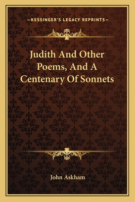 Libro Judith And Other Poems, And A Centenary Of Sonnets ...