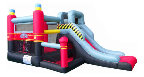 Pogo Bounce House Patio Trasero Inflable Con Tobogan Para Ni