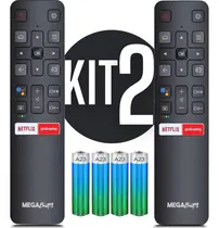 Comprar Kit 2 Controle Remoto Para Tv Tcl 4k Smart Android Teclas Netflix E Globoplay