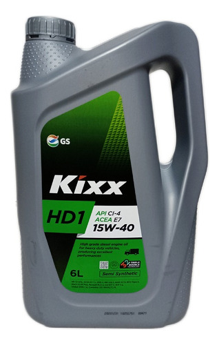 Aceite Kixx 15w40 Api Ci-4 Acea E-7 Semi Sintetico 6 Litros