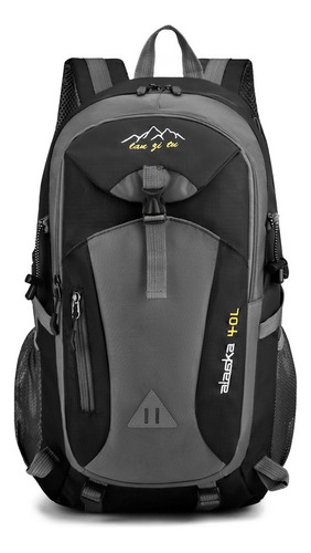 Mochila De Camping Alpinismo Al Aire Libre Negra 40l Color Negro