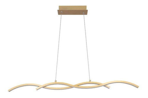 Lustre Pendente Quality Twine 1339 Com Led Bivolt Dourado