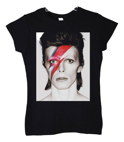 Polera Mujer David Bowie Face Lightning Pop Abominatron
