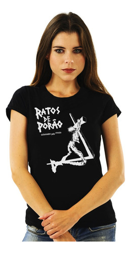 Polera Mujer Ratos De Porao Sistemados Pelo Crucifa Punk Imp