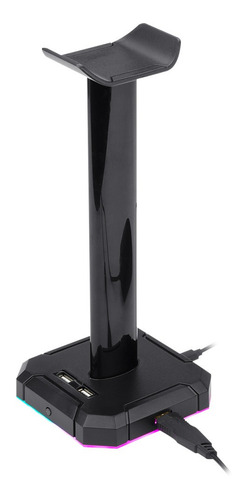 Imagen 2 de 4 de Soporte Auriculares Gamer Redragon Rgb Hub Scepter Pro Ha300
