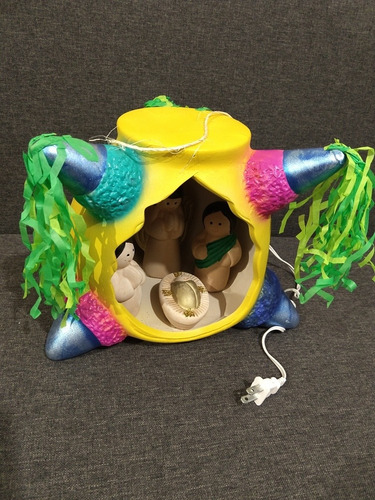 Lámpara Navideña Piñata Con Nacimiento Envío Gratis