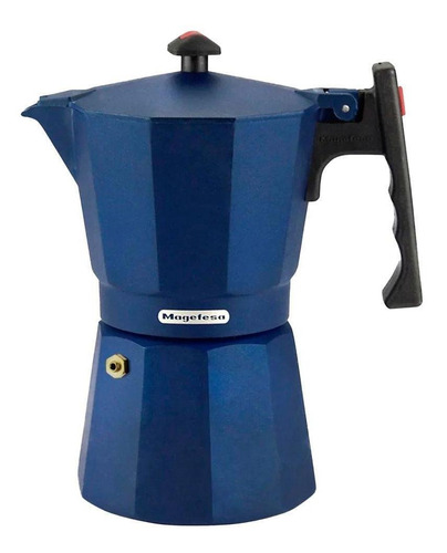 Cafetera Tetera Italiana Magefesa Colombia 6 Tazas Azul