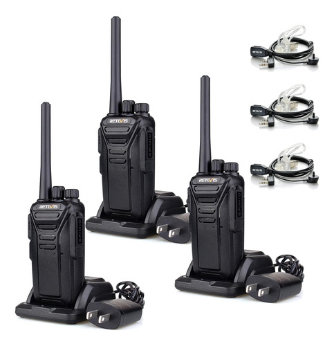 Rt27 Walkie Talkies Auricular, Radios De Dos Vías Reca...