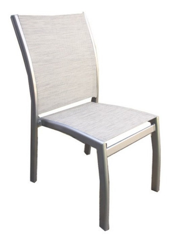 Silla Classic - Aluminio Y Textilene - Blanca O Negra