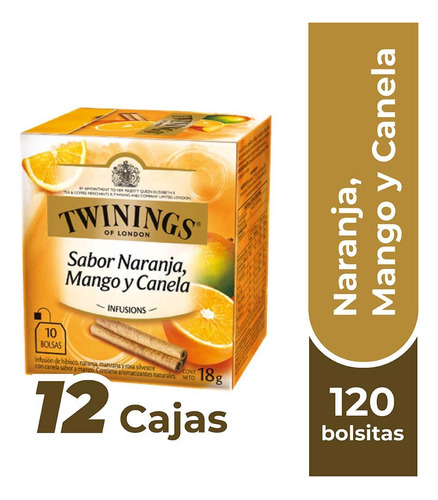 Twinings Té Naranja / Mango / Canela X120 Bolsitas