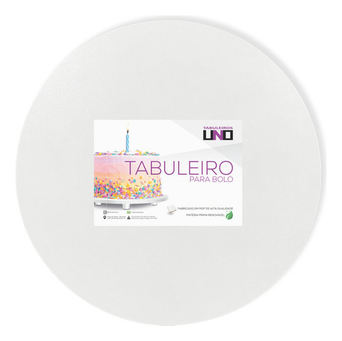 Tabuleiros Uno Em Mdf 6mm 40cm Bolos Tortas Confeitaria