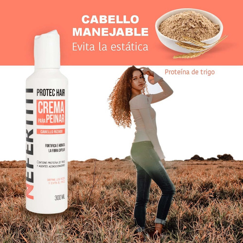 Crema Para Peinar Rizos Anti Frizz Curly Girl Nefertiti 300