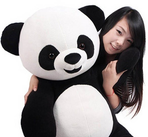 Urso De Pelúcia Gigante Panda 120 Cm 1,2 Mt Cheio Enchimento