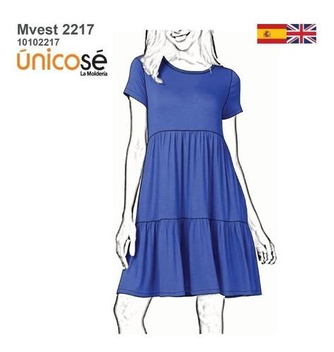 ( Moldes De Ropa)  Vestido Basico Mujer 2217