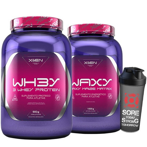 3w Whey Protein 900g + Waxy Maize Matrix 1kg - Xgen + Shaker