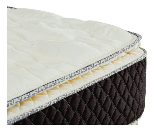 Colchón 1 plaza de espuma Cannon Espuma Exclusive beige y marrón - 80cm x 190cm x 29cm con doble pillow top