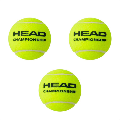 Imagen 3 de 3 de Tubo Pelotas Tenis Head 3b Championship X 3 Unidades
