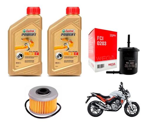 Kit Service Cb 250 New Twister Power 1 Aceite Filtros Sia+