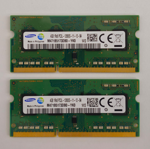 Samsung 8gb 2x4 Gb Ddr3l 1600 Mhz Pc3l-12800s So-dimm