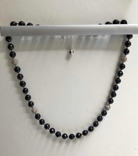 Collar Largo Kate Spade New York Bolas Negras Orbe D Cristra