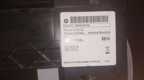 Impressora Hp Deskjet D 2460 Não Funciona Usada Com Fonte Preto (Usado)