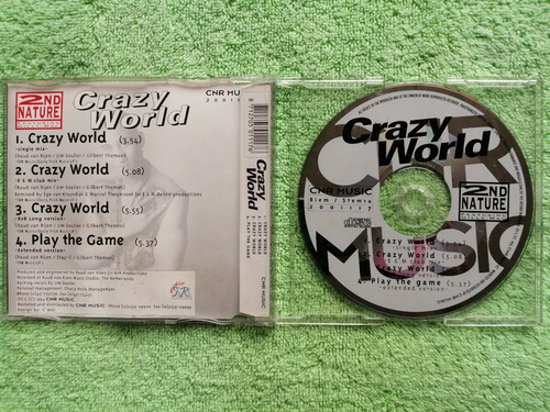 Eam Cd Maxi Single 2nd Nature & Gilly Mac Crazy World 1994 (Usado)
