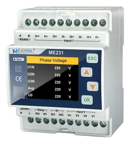 Analizador De Calidad Eléctrica Para Riel Din Con Bobinas