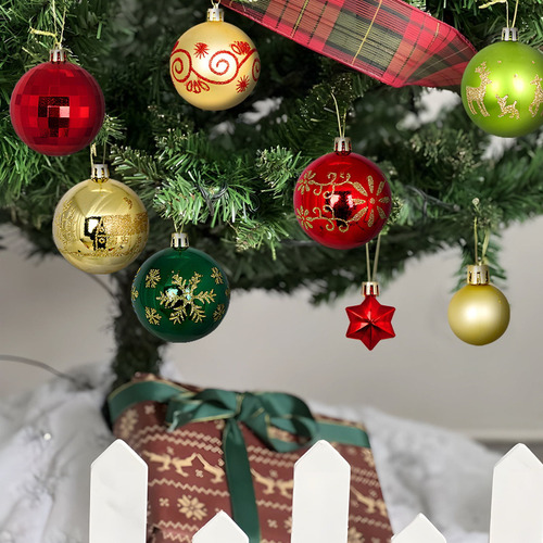 44 Bolas Colgantes De Árbol De Navidad Para Decoración De Fi