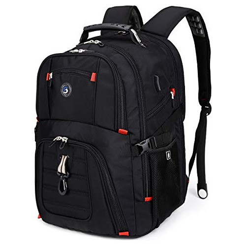 Mochila Para Viaje Color Negra Extragrande De 17 Pulgadas