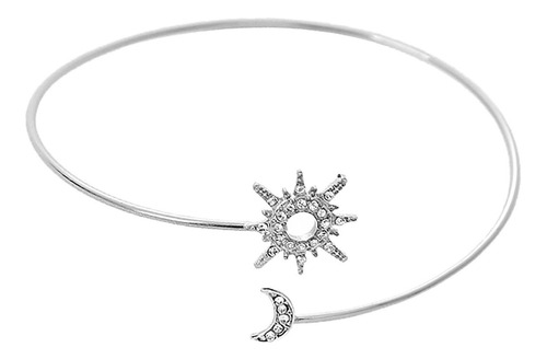 Brazalete De Brazo Ajustable Para Mujer, Sun Moon Open Arm