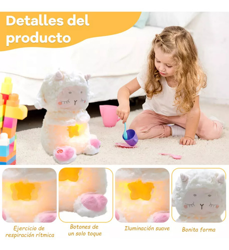 Oveja De Peluche Que Respira Al Bebé Dormido Para La Ansieda