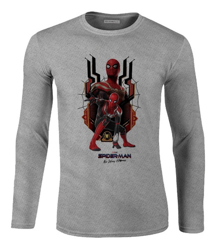 Camiseta Manga Larga Spider-man No Way Home Película Ikl  