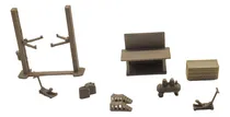Comprar Kit Taller Mecanico Y  4 Figuras 1\u002F87 Ho Trenes Maqueta 3d