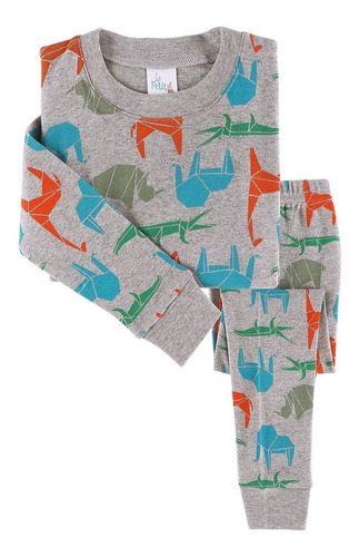 Pijama Safari De Niños Largo Algodón Petitro