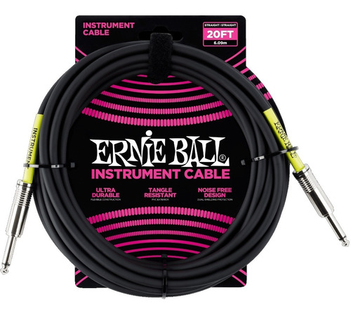 Cable Plug Para Instrumento Ernieball 3 Mt 10ft Recto/recto
