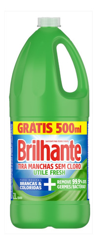 Tira manchas Brilhante Utile Roupas Brancas e Coloridas Fresh  líquido frasco 2 L