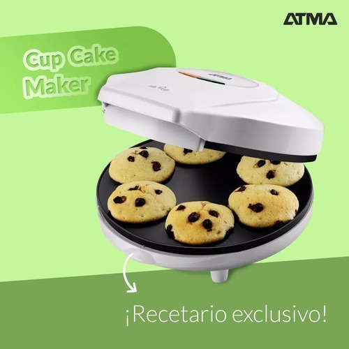 Cup Cake Maker Atma Fabrica 6 Muffins 5cm Recetario Cm8910n