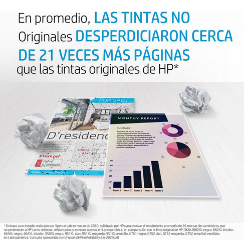 Combo De Cartuchos Hp 664 De Tinta (2xnegro + 2xtri-color),