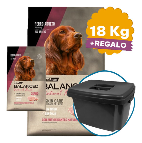 Alimento Vitalcan Perro Adulto Balanced Cerdo Y Arroz 15 Kg