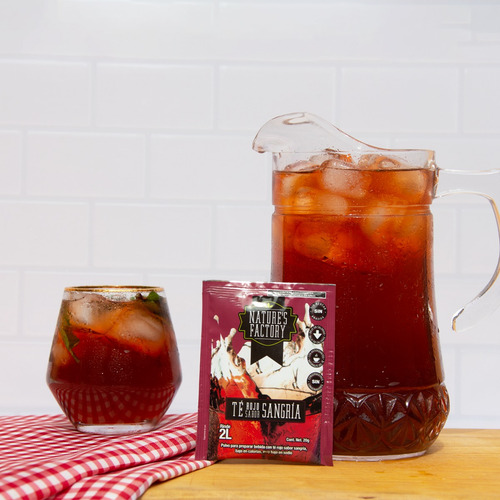 Natures Factory Té Rojo En Polvo Sabor Sangría 10 Pzs