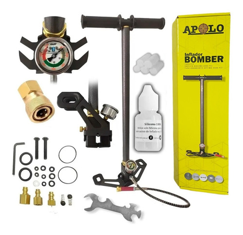 Imagen 1 de 10 de Inflador Rifle Pcp 300 Bar Apolo Bomber One Acople Foster