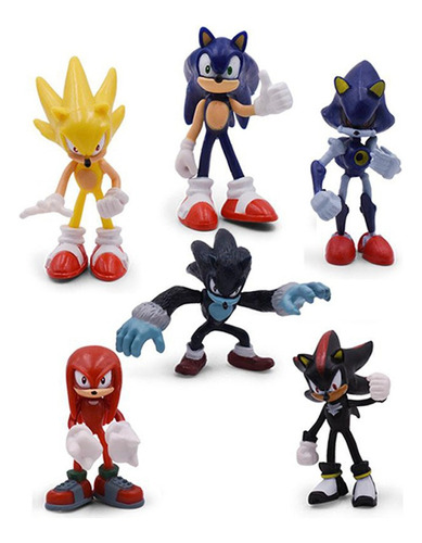 Sonic Shadow Tails Personajes Figura Juguetes 6pc