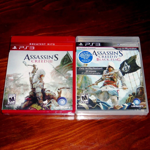 Lote 2 Vj Assassins Creed Iii Y Iv Black Flag Ps3 Sellados