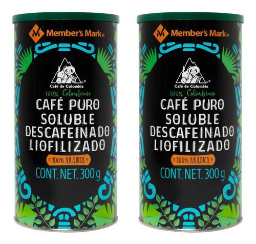 2 Café Soluble Liofilizado Descafeinado Members Alta Calidad