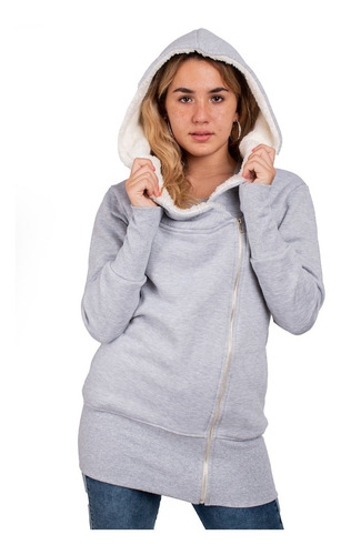 Campera Hoodies Mujer Hoddie Capucha Corderito Camperon A01