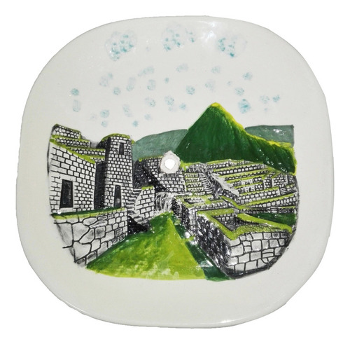 Adorno Plato Cuadro Decorativo Ceramica Machu Picchu Peru