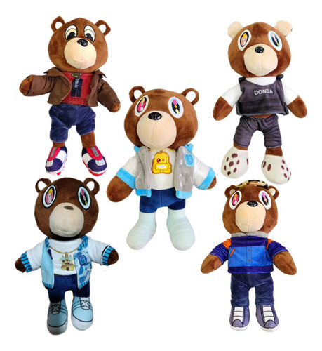 & Peluche Kanye Teddy Bear Juguete Regalo For Niños 4 Pieza